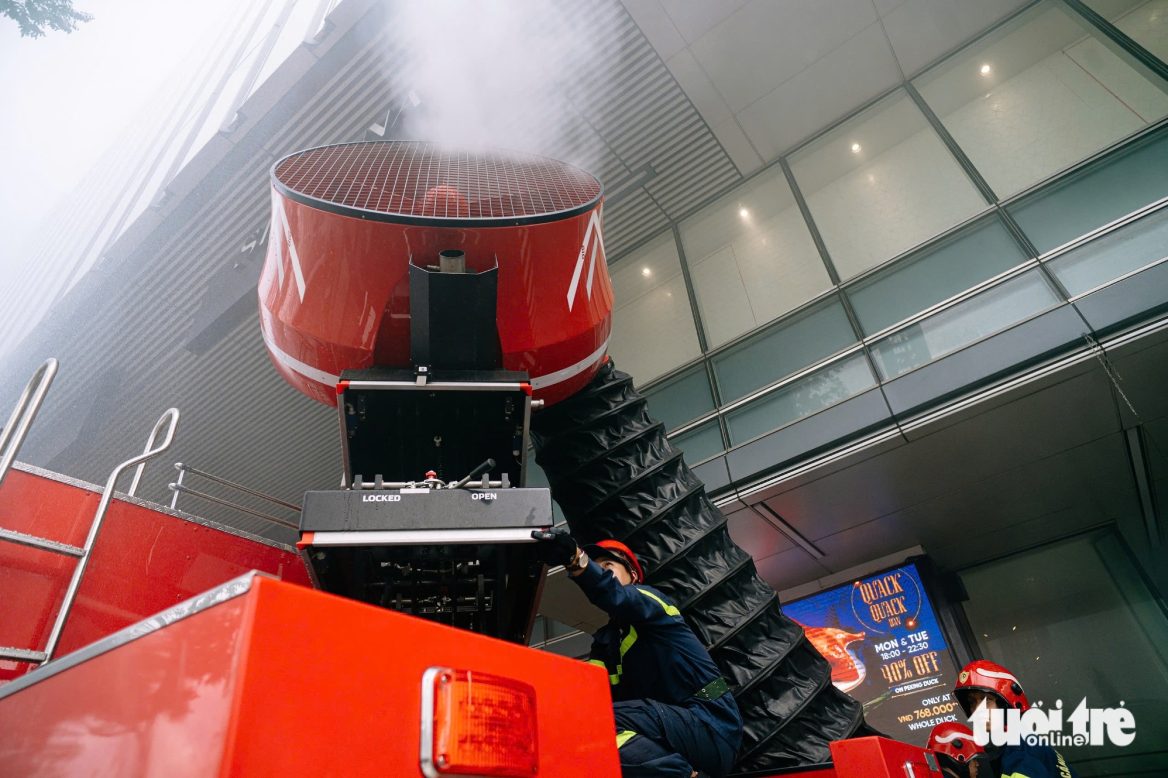 西贡中心大楼的消防和救援演练